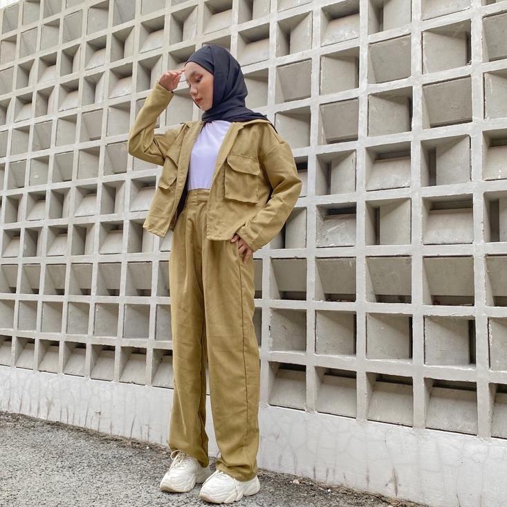 CZP ONE SET BABY CORDUROY SHIRT CORDUROY PANTS CORDUROY DENGAN KULOT HIGHWAIST 75 ➢