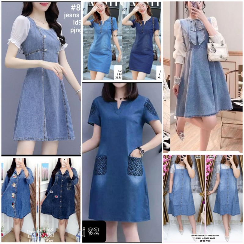 RESTOK!! Dress Jeans Bordir (ada 11 motif)