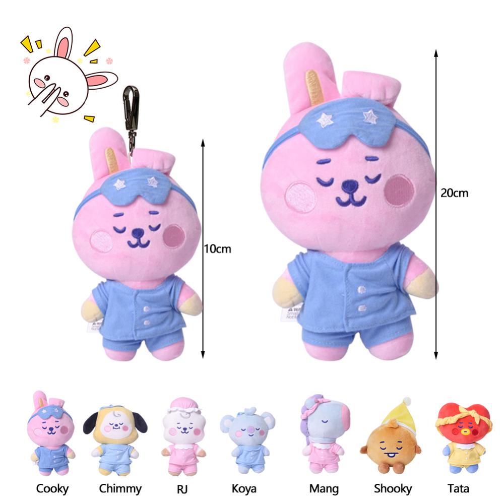 Timekey Gantungan Kunci Boneka Stuffed Plush Kartun Tata Cooky Chimmy Koya Shooky Mang RJ cannot miss it B62 Ukuran 10cm / 20cm