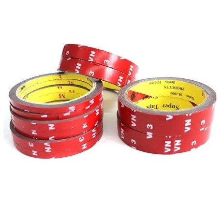 Double tape 3m Merah Double tip Lem 2 Sisi Kecil Besar VN3 Panjang 3M - Lebar 20mm