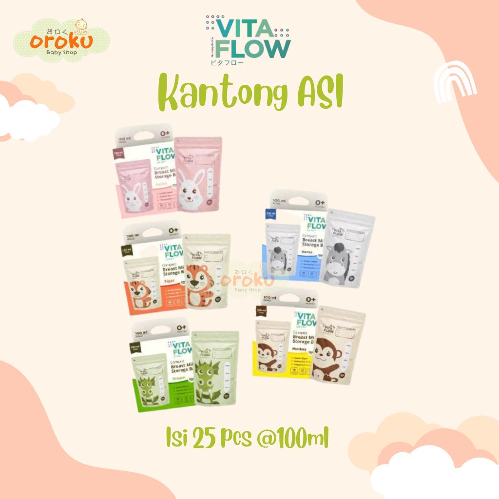 VITAFLOW KANTONG ASI 100ML / VITAFLOW / KANTONG ASI