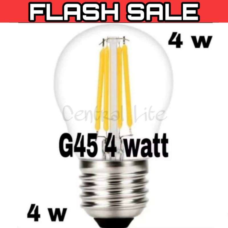 LAMPU FILAMEN EDISON 4 WATT G45 LED 4W LAMPU CAFE HIAS FILAMEN 4WATT DEKORASI LAMPU GANTUNG KABEL