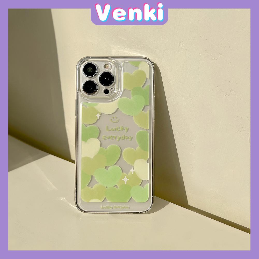 iPhone Case Silicone Soft Case Clear Case Metal Button Shockproof Protection Camera Green Love Compatible with iPhone 11 iPhone 13 Pro Max iPhone 12 Pro Max iPhone 7 Plus iPhone xr