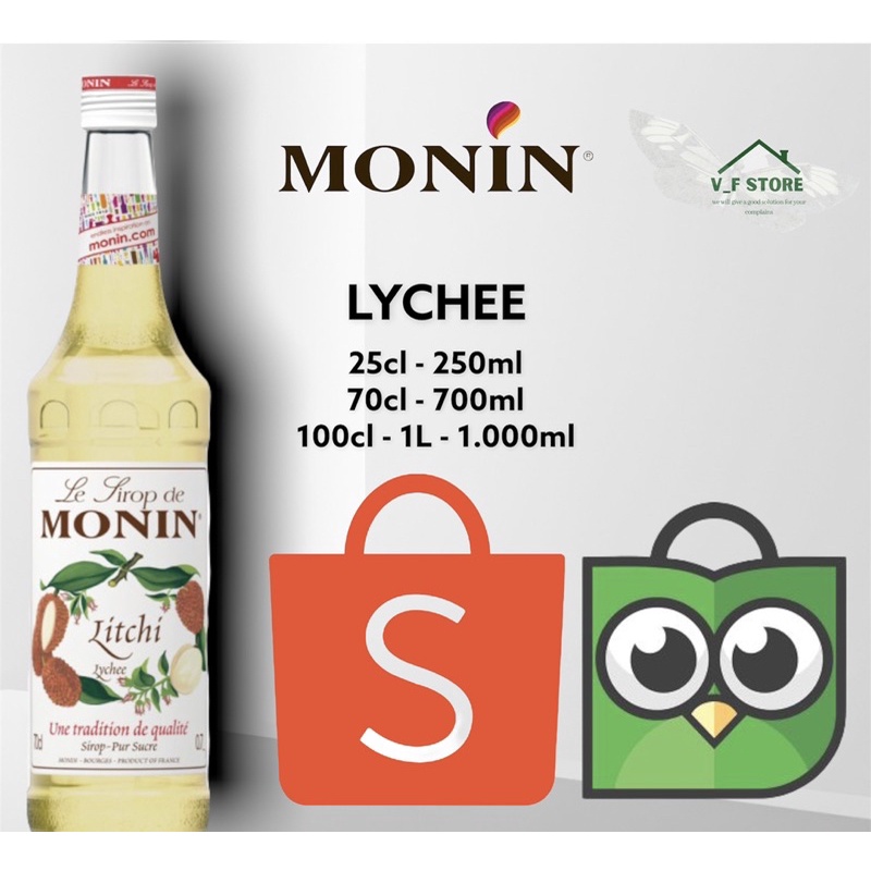 

monin syrup lychee 700ml monin sirup leci litchi 700ml