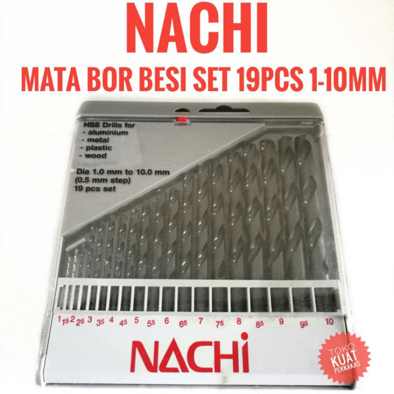 Mata Bor Besi set 19pcs NACHI