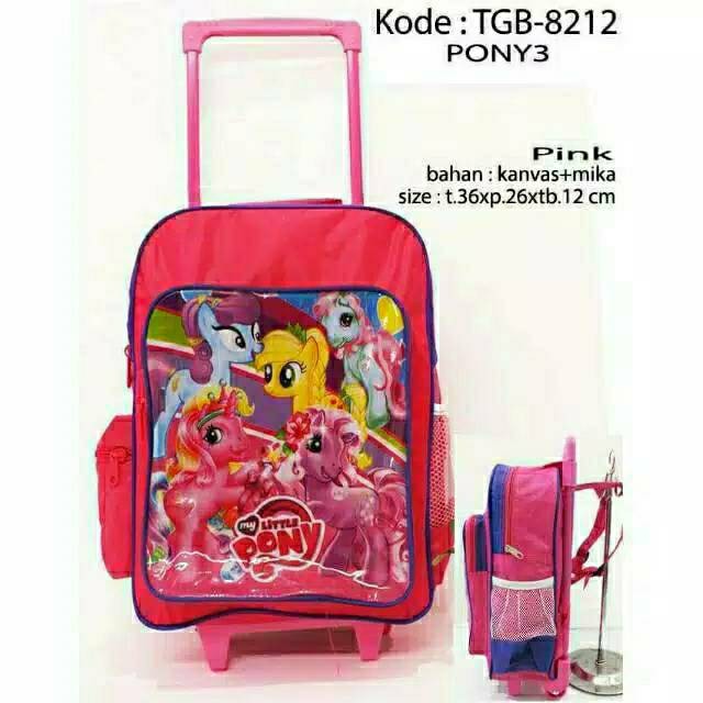 Tas trolly anak sekolah TK&SD / tas roda dorong/tas anak wanita