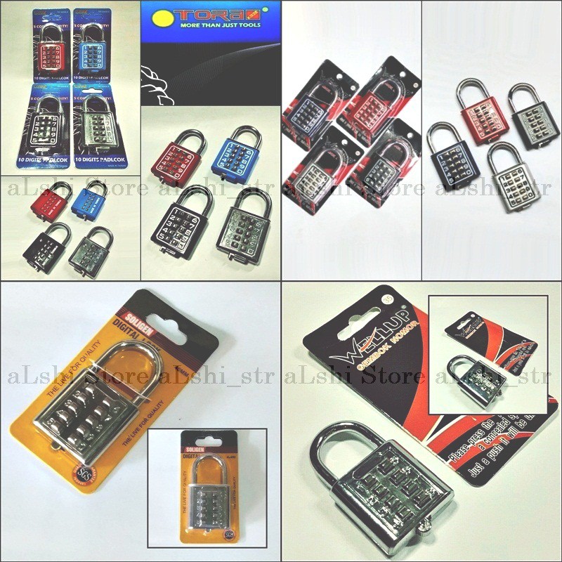 Gembok Nomor Kunci Kode Digital Padlock Digits