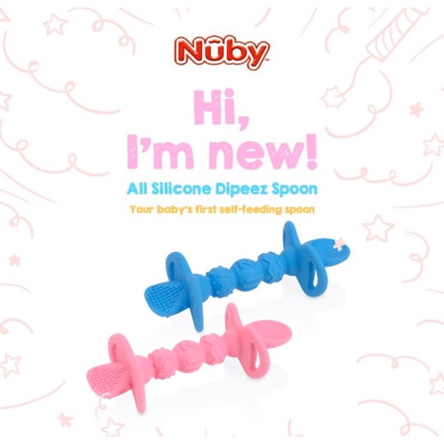 Nuby - Silicone Dipper Spoon Sendok &amp; Teether