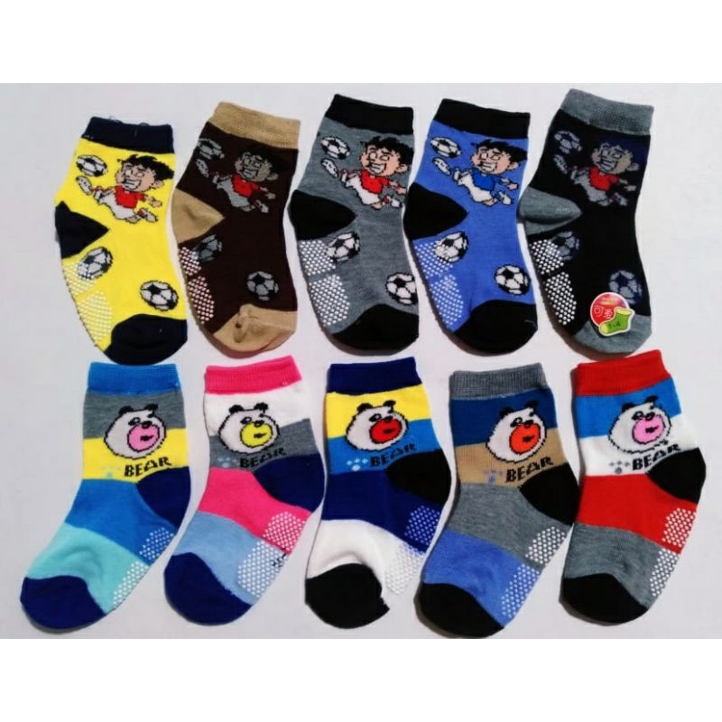 (6PASANG)RANDOM KAOS KAKI ANAK ANAK  UMUR 6 BULAN SAMPAI 2 TAHUN MOTIF COWOK CEWEK UNISEX