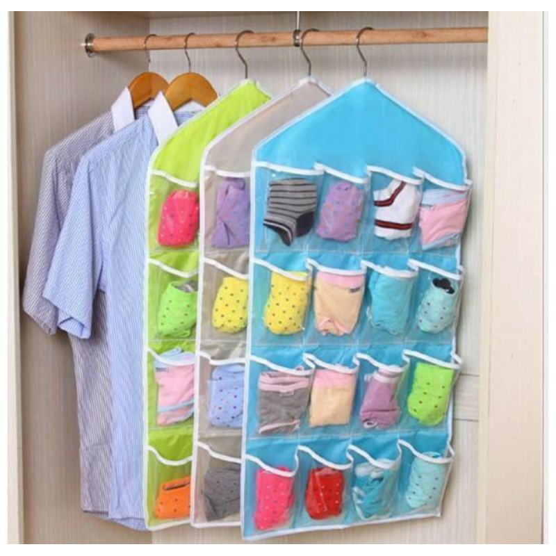 tempat celana dalam / set / sekat pouch hanging 16 sekat