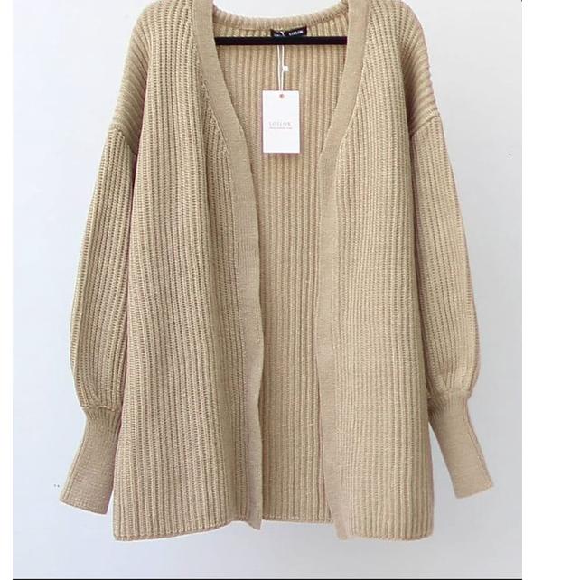 Big Sale✧ Suiter Suwiter Rajut Wanita Baju Rajut Korea Jaket Rajut Wanita Kardigan Rajut Jumbo Ibu B