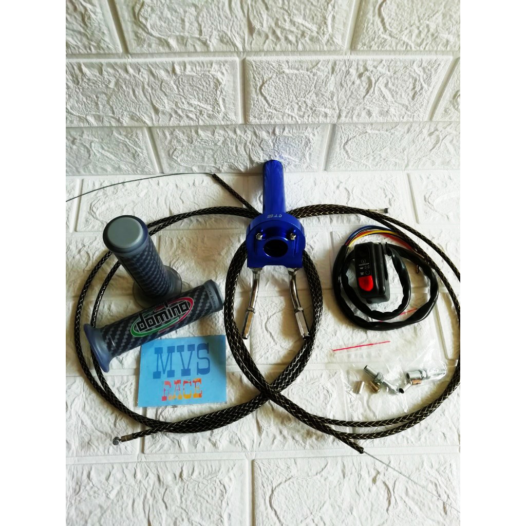 Gas Spontan 2 Kabel + Handgrip + Saklar Kanan + Kabel Gas = Sonic 150 R, Gsx 150 R, Nmax 155, Pcx 15