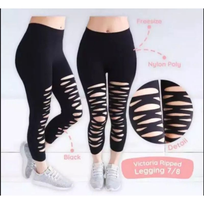 legging bacis /legging bacis sobek/legging bacis sobek olahraga gym fitness lari