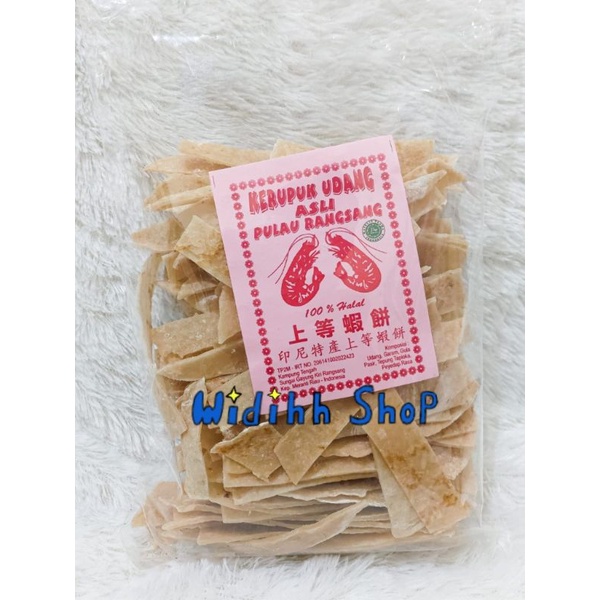 Kerupuk Udang Asli Pulau Rangsang 500gram / He pia / He chiam / He Tiao / He Ciam / Keripik Udang Asli