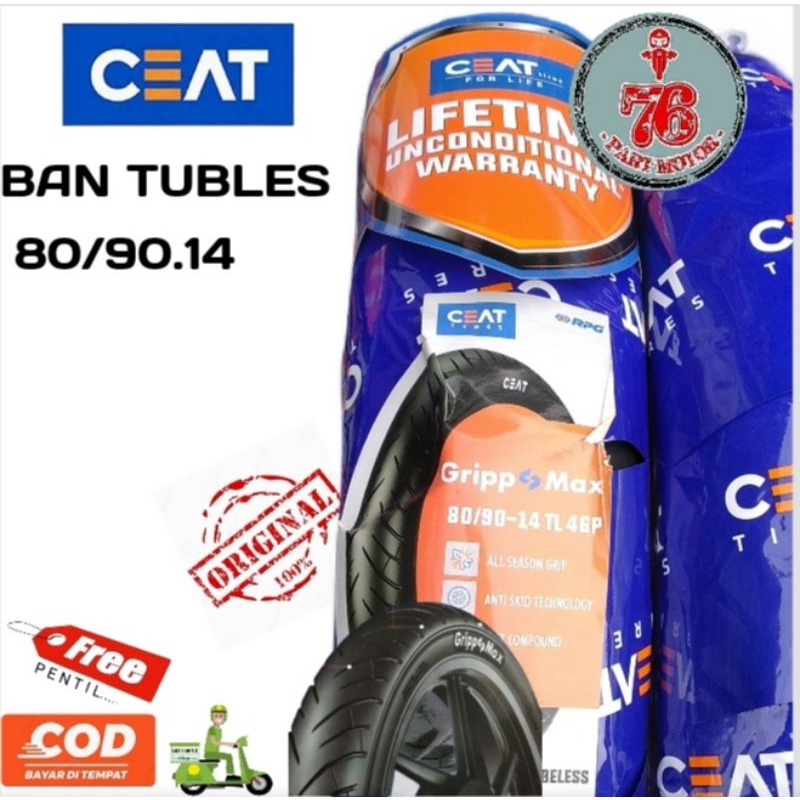 BAN  CEAT TUBLESS MATIC 80 / 90  RING 14. FREE PENTIL  ALL MATIC