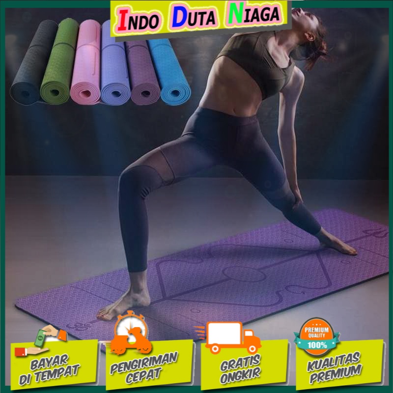 TaffSPORT Karpet Pilates Yoga Mat Anti Slip TPE 183 x 61 CM PROlite 60