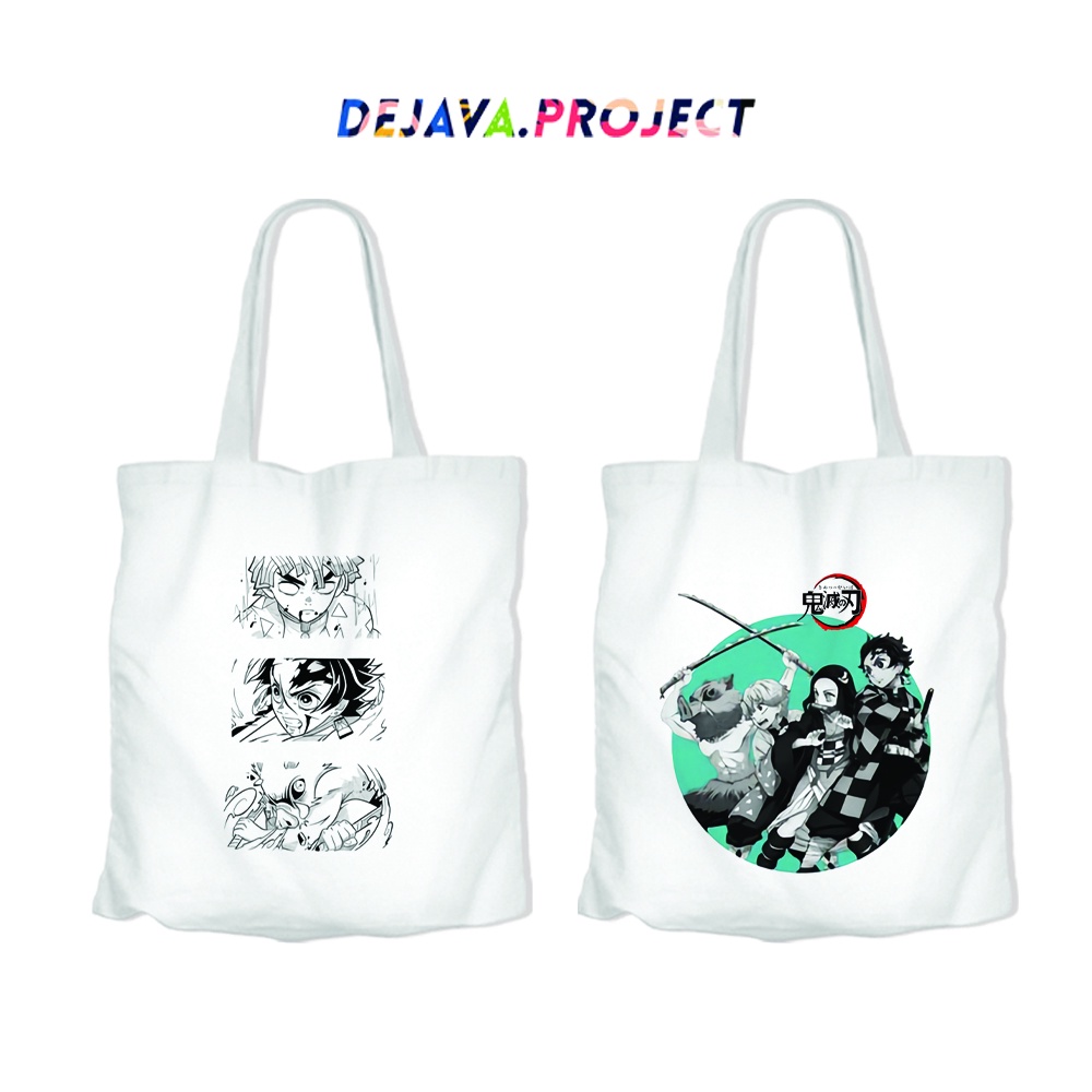 TERBARU TOTEBAG KANVAS PREMIUM TERBAIK DEJAVA DEMON SLAYER TERBARU