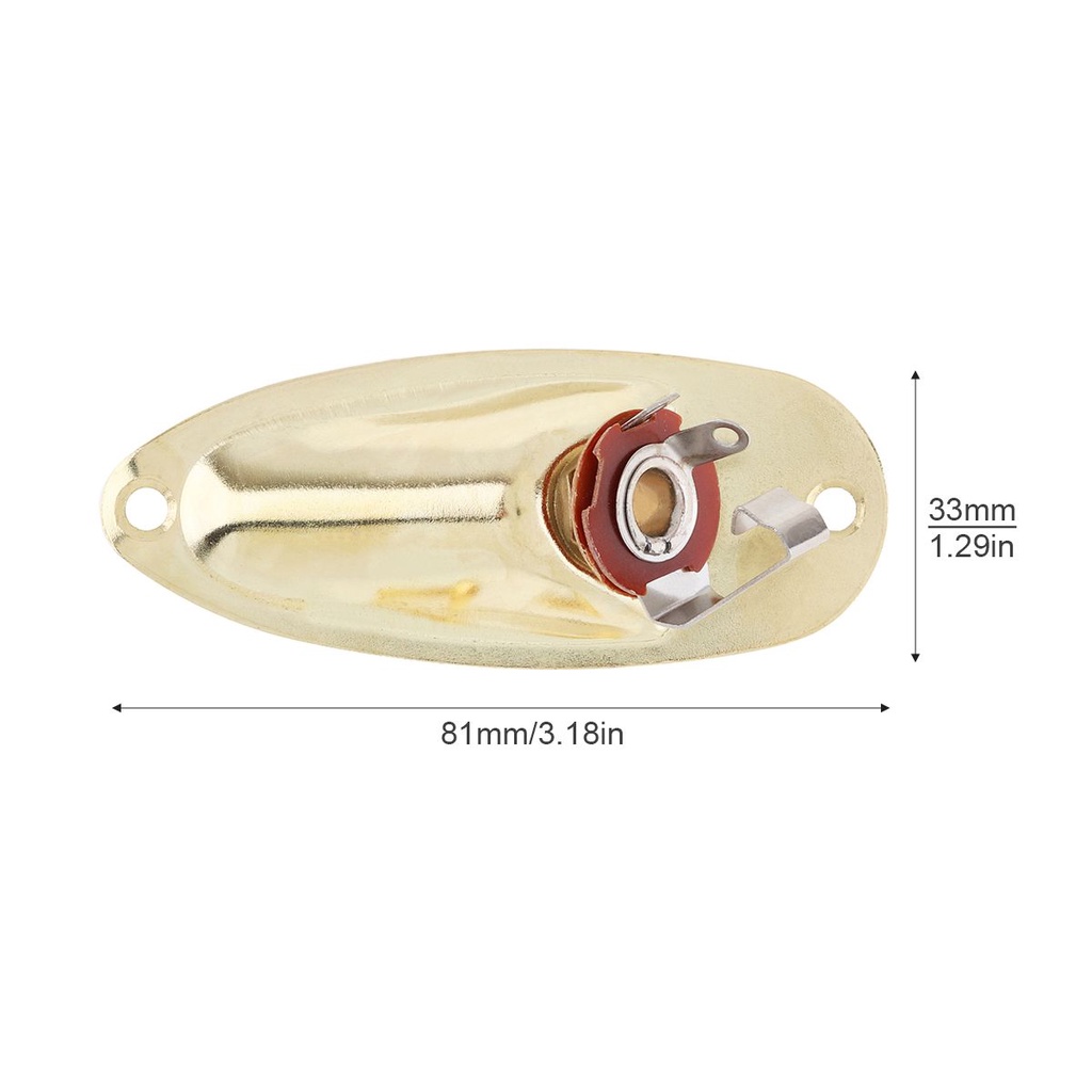 Cover Jack Input Output Bahan Metal Untuk Gitar Elektrik FD Strat
