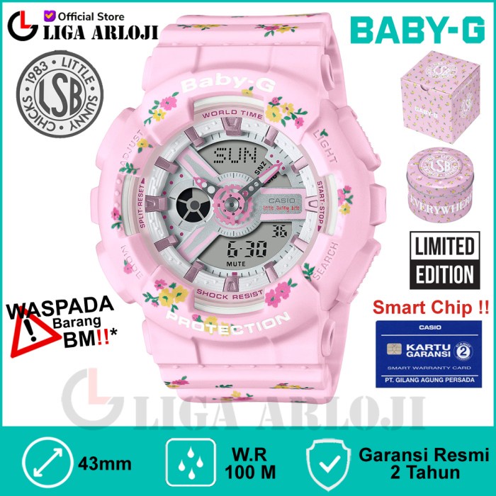 Original Casio BABY-G BA-110LSB-4ADR Jam Tangan Wanita Analog Digital Limited