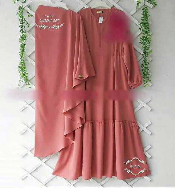 DRESS MUSLIM, baju wanita, baju gamis, dress, gamis, Baju gamis, fashion wanita, QWEENA SYARI