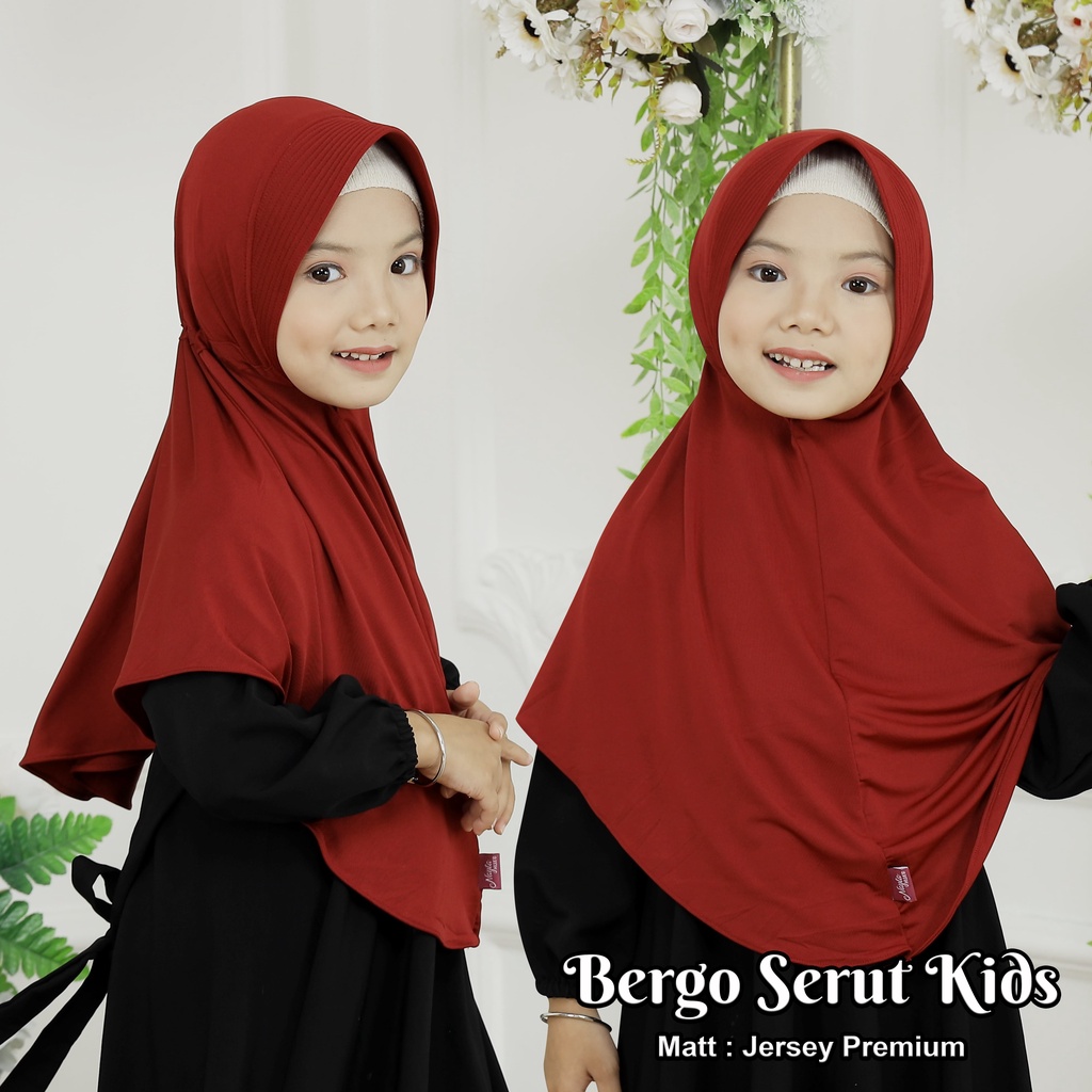 JILBAB INSTAN BERGO SERUT ANAK M DAN L KERUDUNG INSTAN BERGO SERUT KIDS ORI NAYLA BERGO SERUT PASAR HIJAB