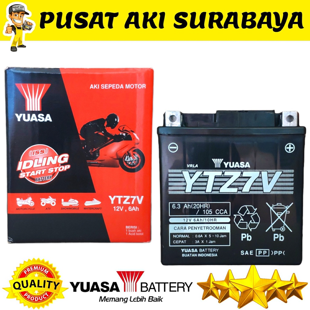 PROMO ORIGINAL YUASA YTZ7V UNTUK SEPEDA MOTOR NMAX 155 2019 FREEGOS ABS LEXI GTZ7V MTZ7V