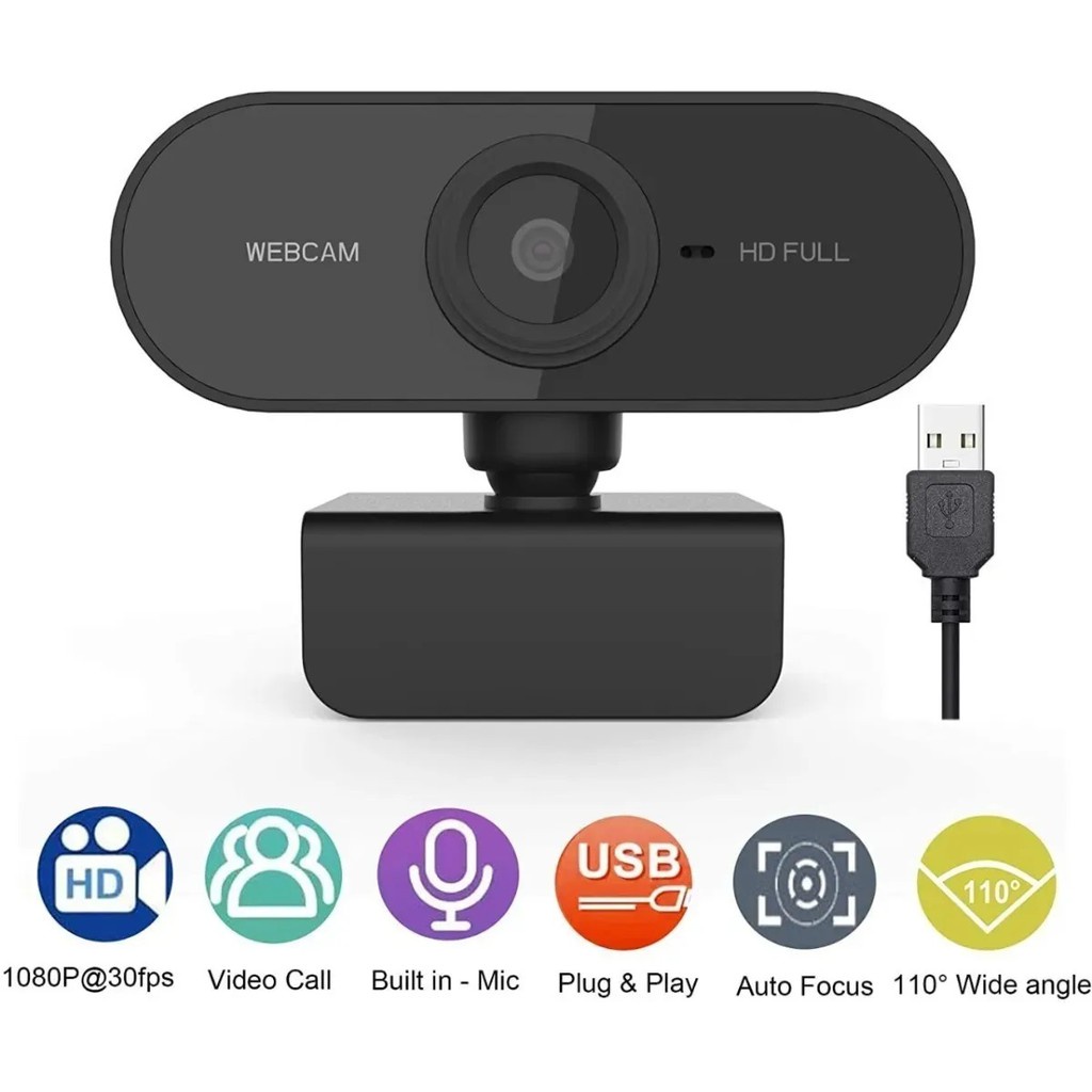 WEBCAM HD 1080p USB PC/Laptop Plus Built in MIC Camera Live Streaming