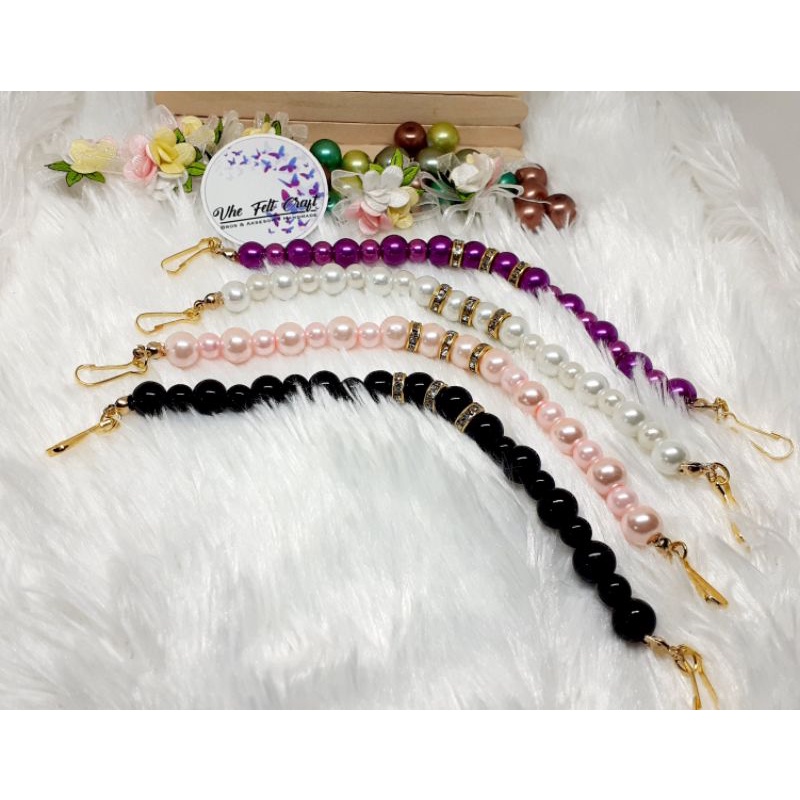Tali masker hijab konektor masker mutiara kalung masker pengait masker