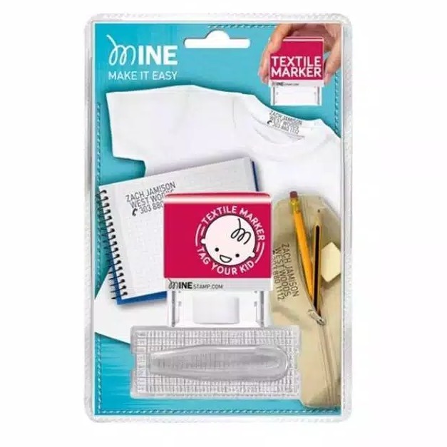 

STEMPEL KAIN SET MERK MINE STAMP AUSTRIA BISA DIY TEXTILE MARKER stempel masker stempel baju