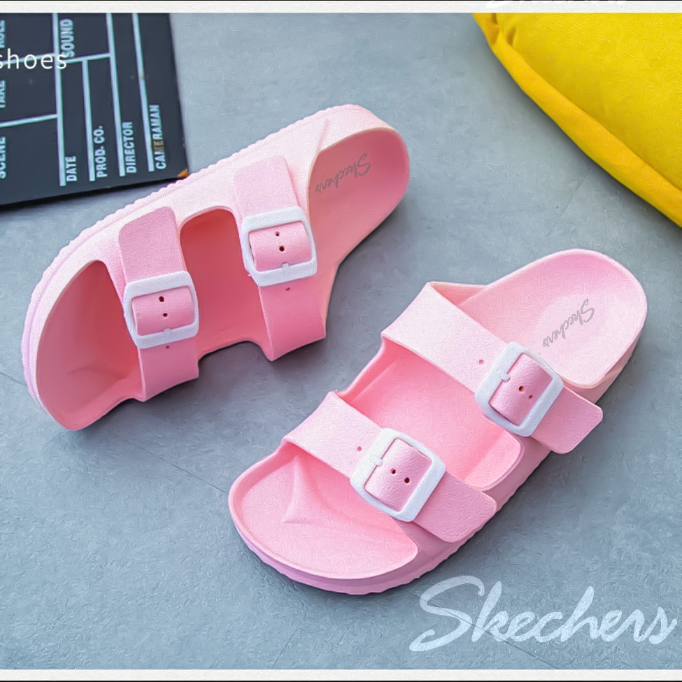 Sandal Wanita Tali Skechers Sendal Selop Sketchers Cewek Terbaru Sandal Slipper Wanita Kekinian Sandal Cewek Skecher Sandal Terbaru Slide