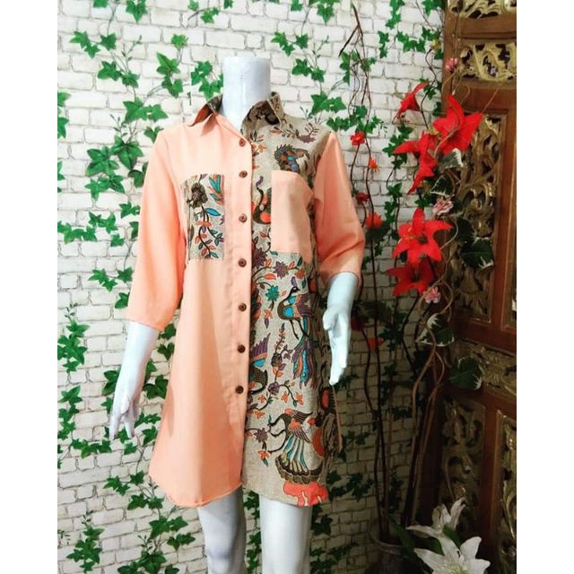 tunik batik kombinasi