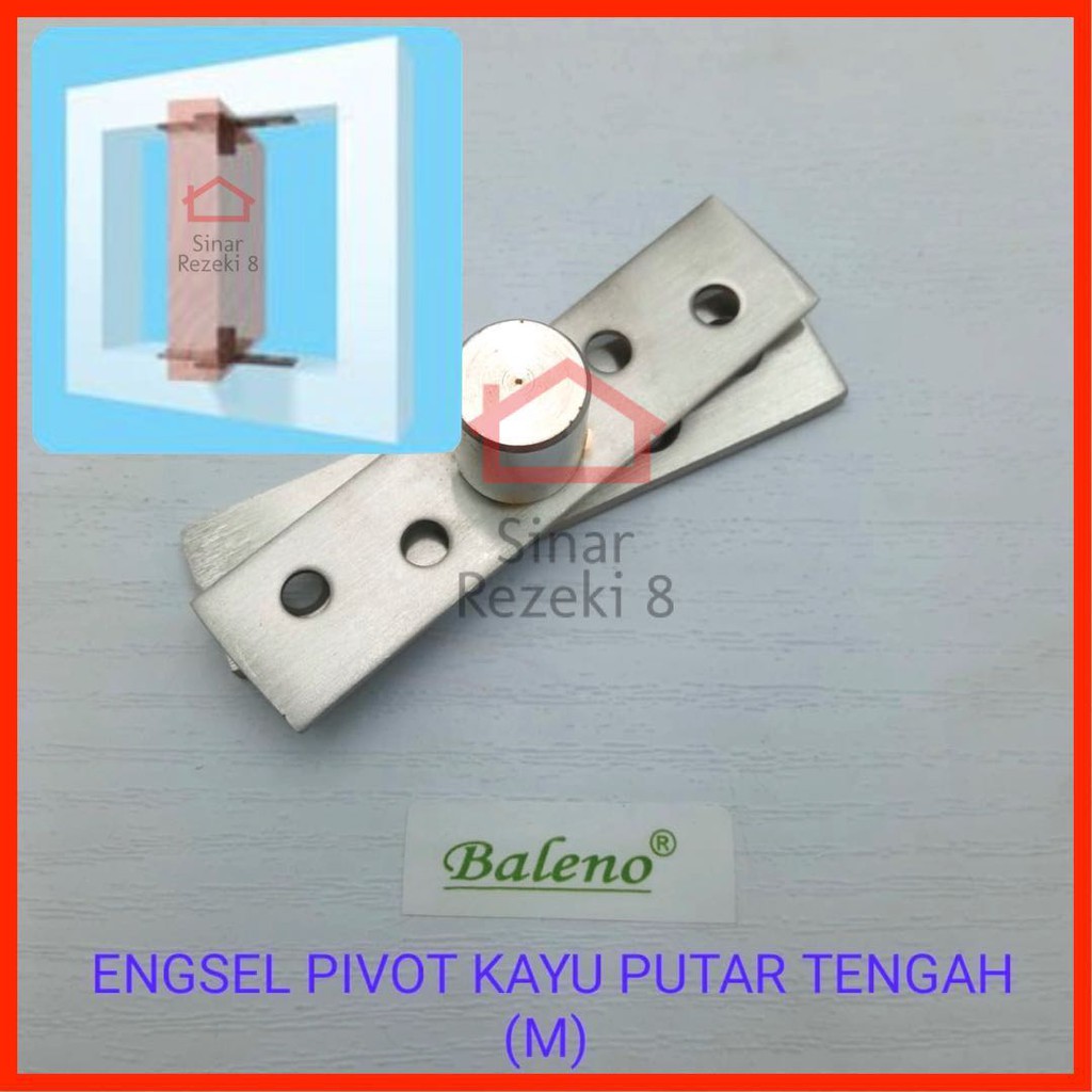 Engsel Pivot Putar Tengah M / Putar Pintu Jendela Ayun Kayu 360 Derajat
