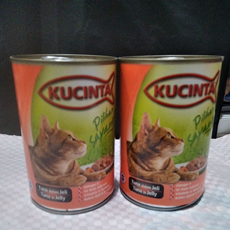 Makanan kucing Kucinta Kaleng 400gr - Tuna In Jelly