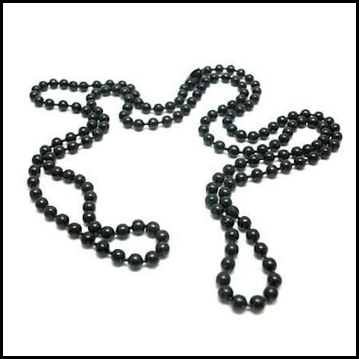 Kalung Titanium Pria - Black Edition - Biji Lada