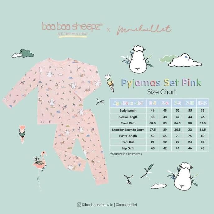 BaaBaaSheepz X Mmehuillet Pyjamas Set Flamingo