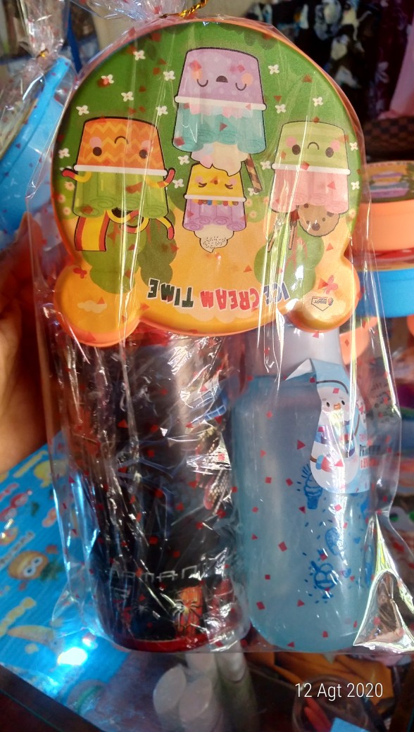 Souvenir Parcel 3 Macem Lunch Box Botol Minum 350 Ml Ulang Tahun