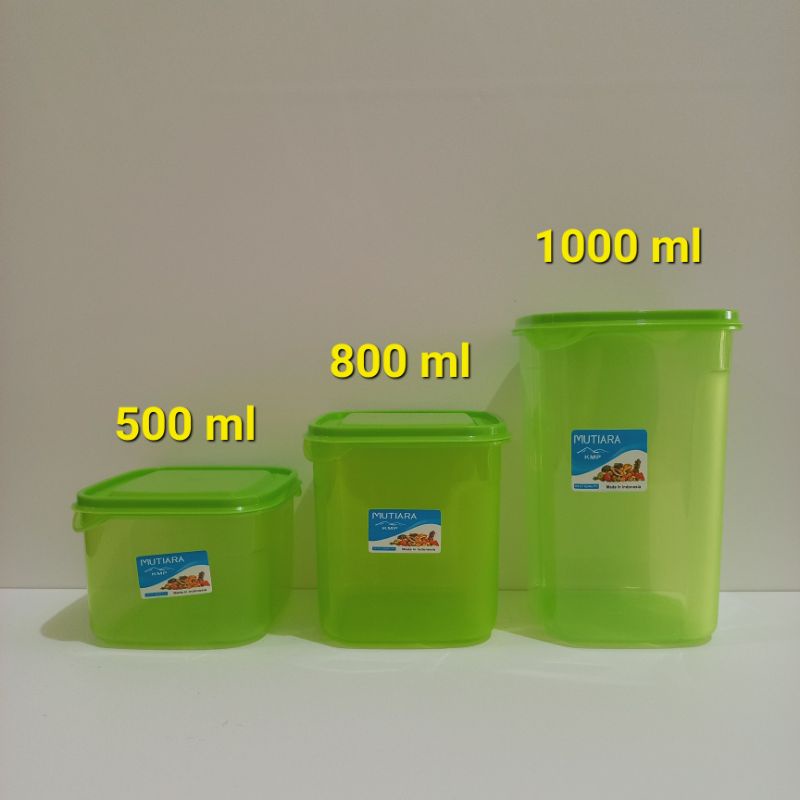 Toples Makanan Toples Bumbu Kotak 1000ml Zayn 1000 ml / 1 Liter / 1000 gram KMP