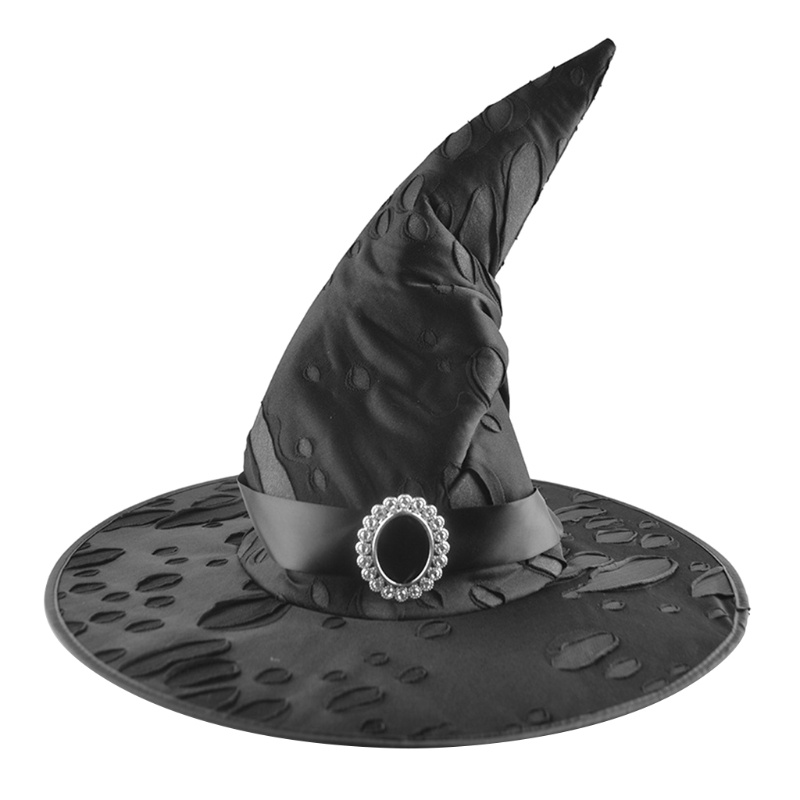 Topi Penyihir Warna Hitam Untuk Kostum Cosplay Halloween