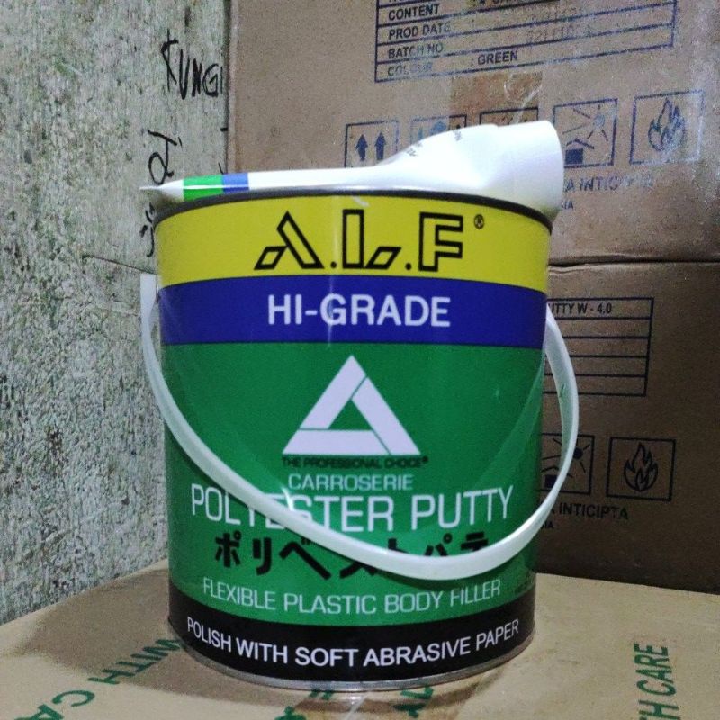 Dempul galon Alf Hi-Grade Polyester Putty 1 Galon
