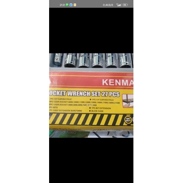 KUNCI SOK KENMASTER 27 PCS KUNCI SOCKET SET SOKET KENMASTER 27PCS