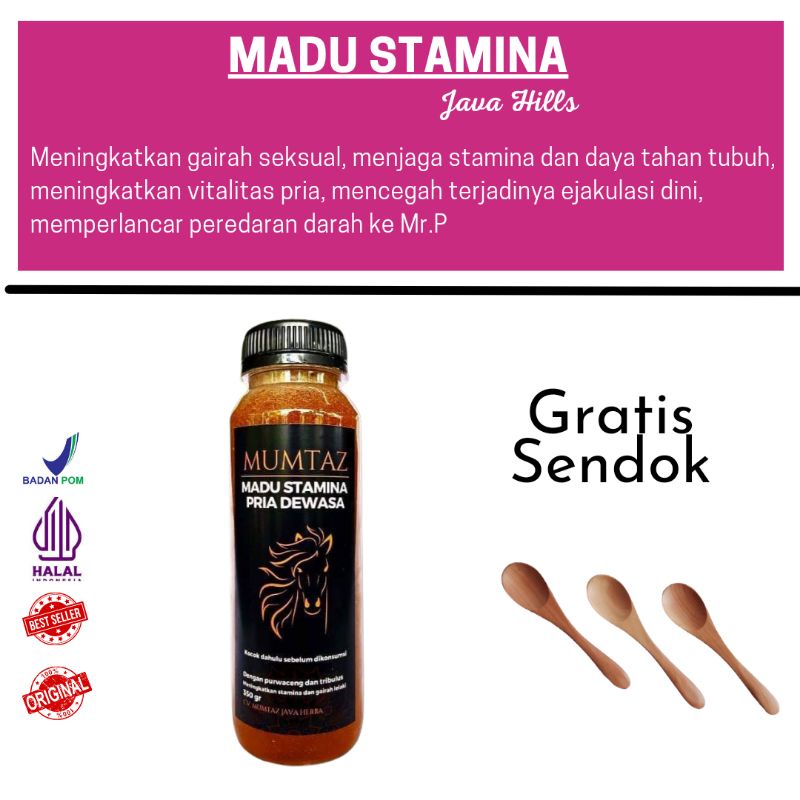 MADU STAMINA JAVAHILLS HONEY / GRATIS SENDOK KAYU / MADU PRIA / MADU STAMINA PRIA / MADU KUDA