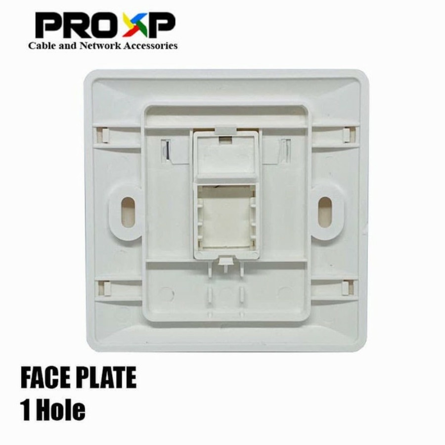 Faceplate RJ45 Merk Proxp Original 1 Hole atau 2 Hole Cocok untuk RJ45 dan RJ11