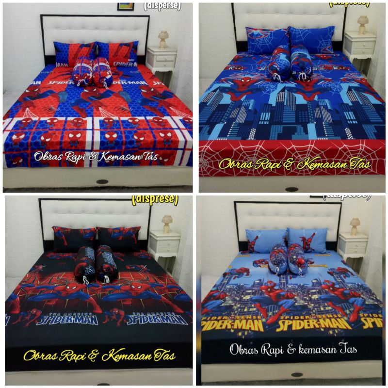 sprei spiderman 180x200 sprei anak karakter HOMEMADE
