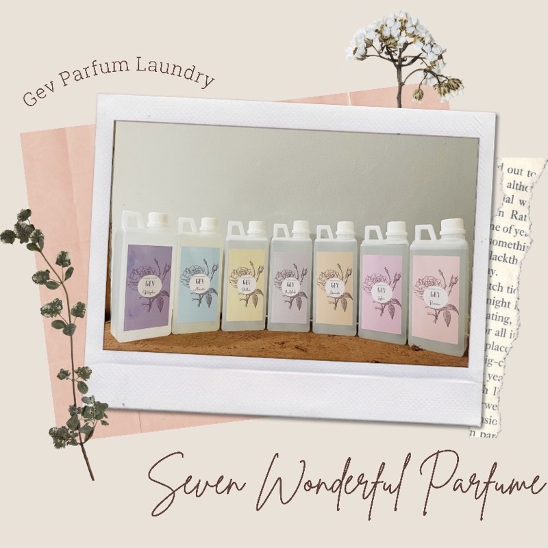 GEV Parfum Laundry 1000ml Grade A+ Pewangi Pakaian Siap Pakai tanpa campuran air wangi bibit terbaik