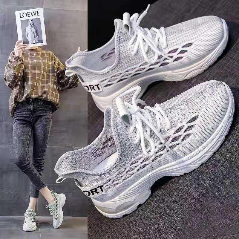 Free Box Sepatu NS3007 sepatu sneakers wanita import  sneakers rajut