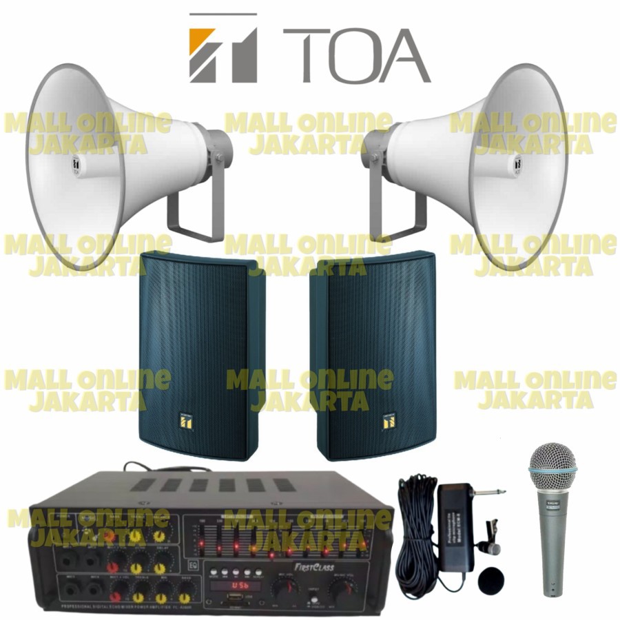 Paket sound system Toa outdoor indoor Original Mic jepit