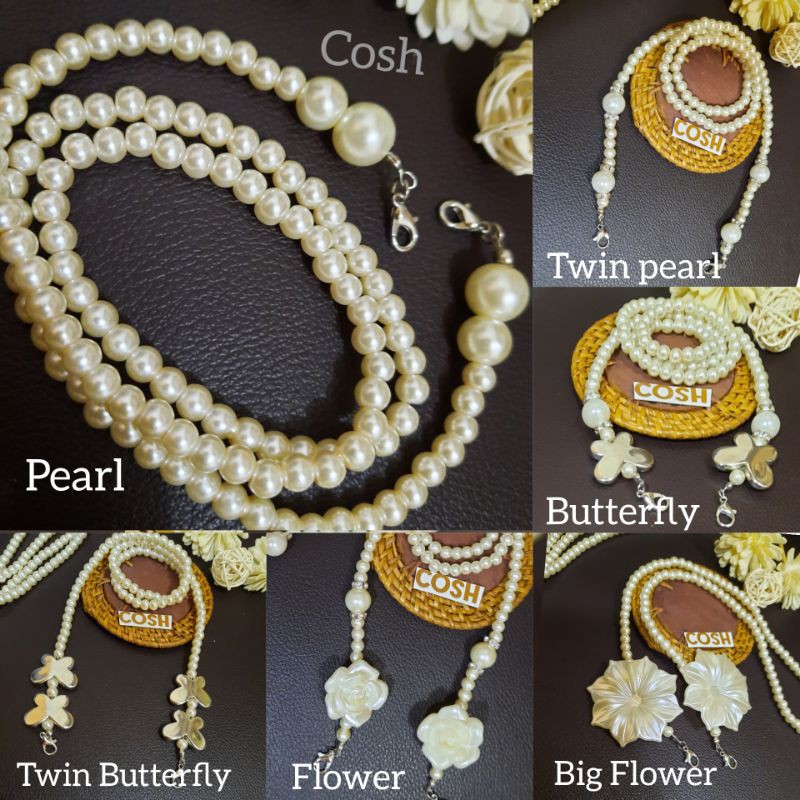 Strap masker pearl gantungan masker strap mask korea kalung masker mutiara