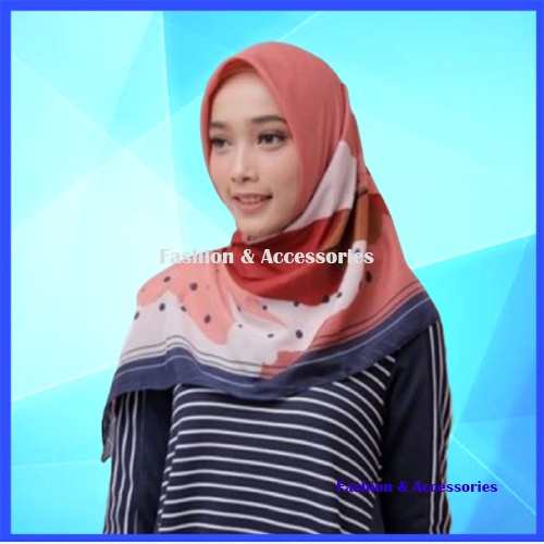 Segiempat Motif/ Kerudung Segiempat/ Jilbab Motif Buton Scarf By MEZORA