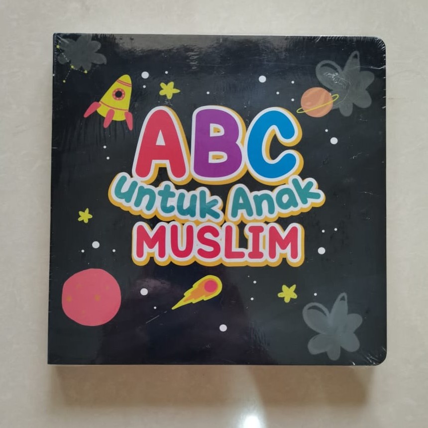 BOARDBOOK ABC untuk Anak Muslim. Belajar Abjad Huruf dengan Tema Islami