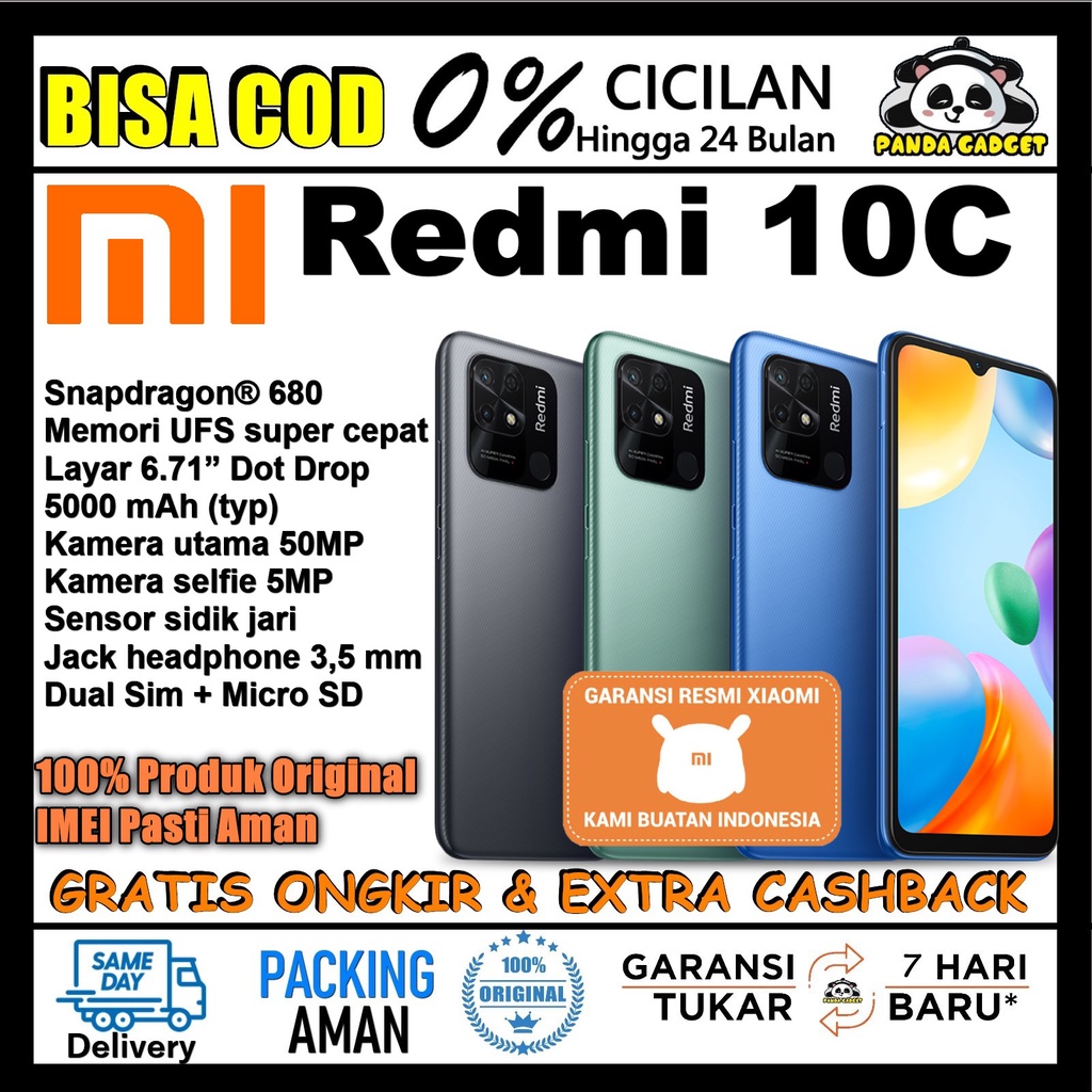Xiaomi Redmi 9C TAM | 3/32GB 4/64GB | 3 / 32 GB 4 / 64 GB | Grey Orange Blue 9 C Garansi Resmi